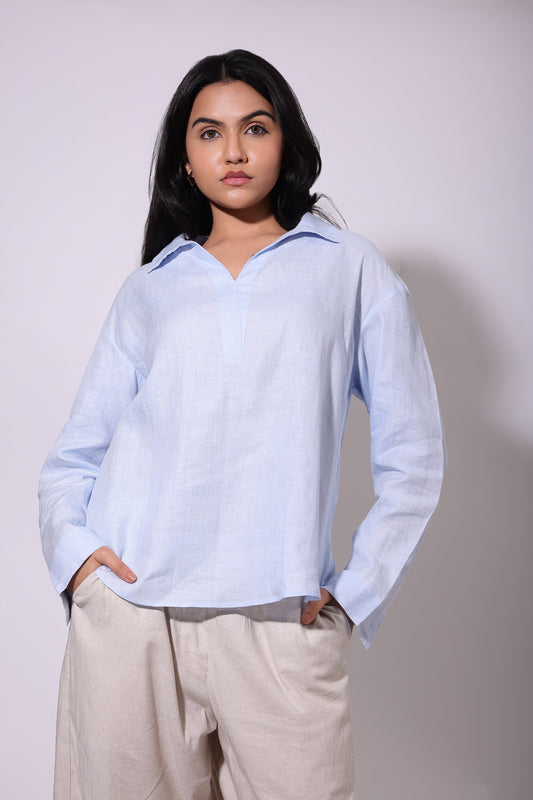 The V-Neck Collared Shirt