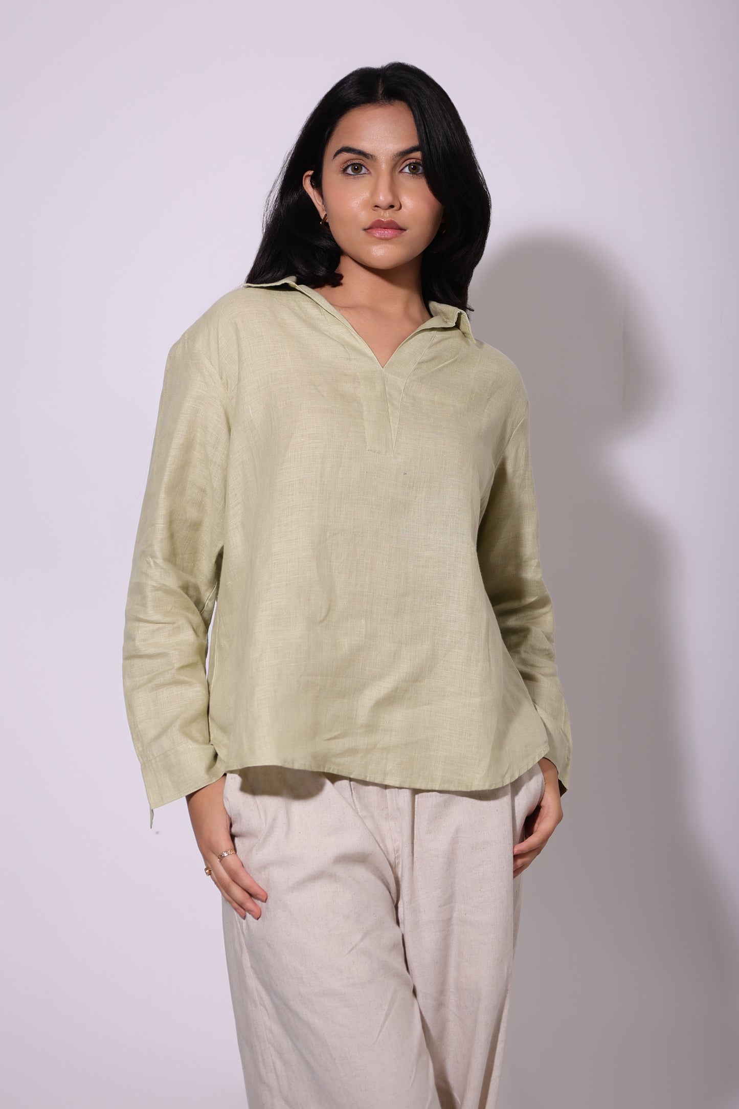 The V-Neck Collared Shirt