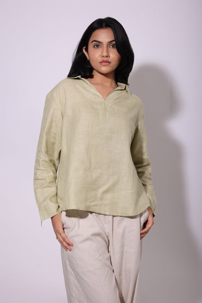 The V-Neck Collared Shirt