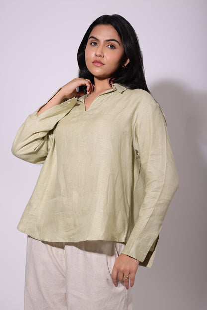 The V-Neck Collared Shirt